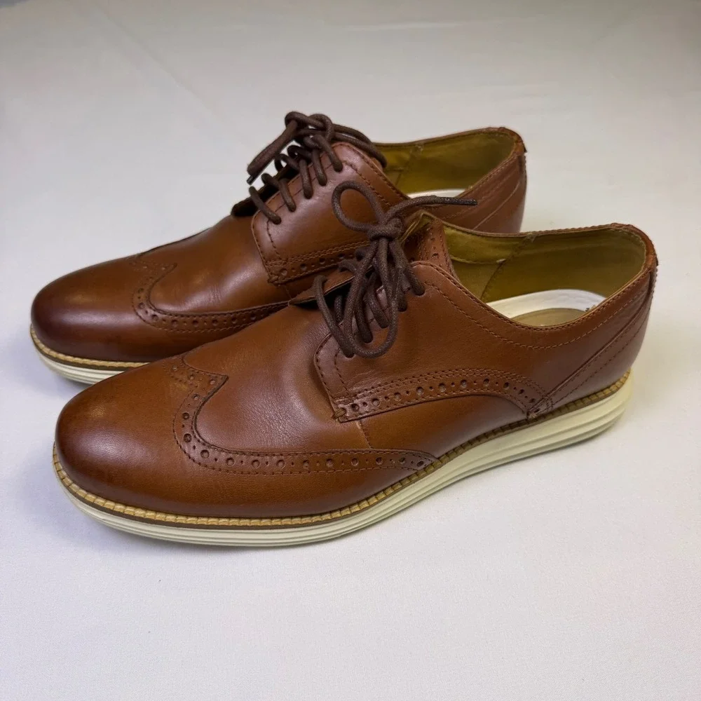 Cole Haan OriginalGrand Wingtip‎ Oxford Mens 9M British Tan Leather C26471